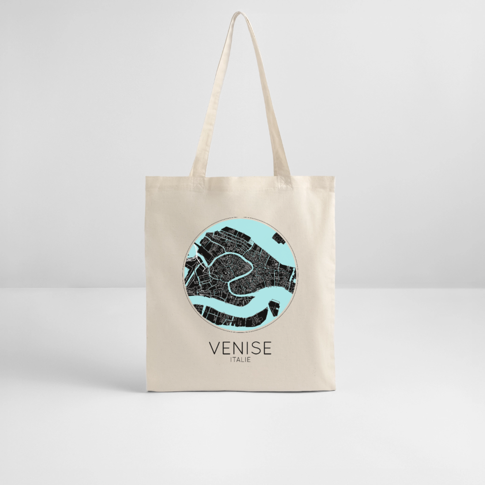 Tote Bag Venise Bio Coloris Clair – Plan de Venise - écru doux