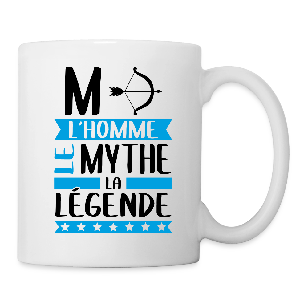 Mug blanc Marc rébus – L’homme, le mythe, la légende - blanc