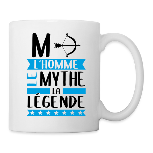 Mug blanc Marc rébus – L’homme, le mythe, la légende - blanc
