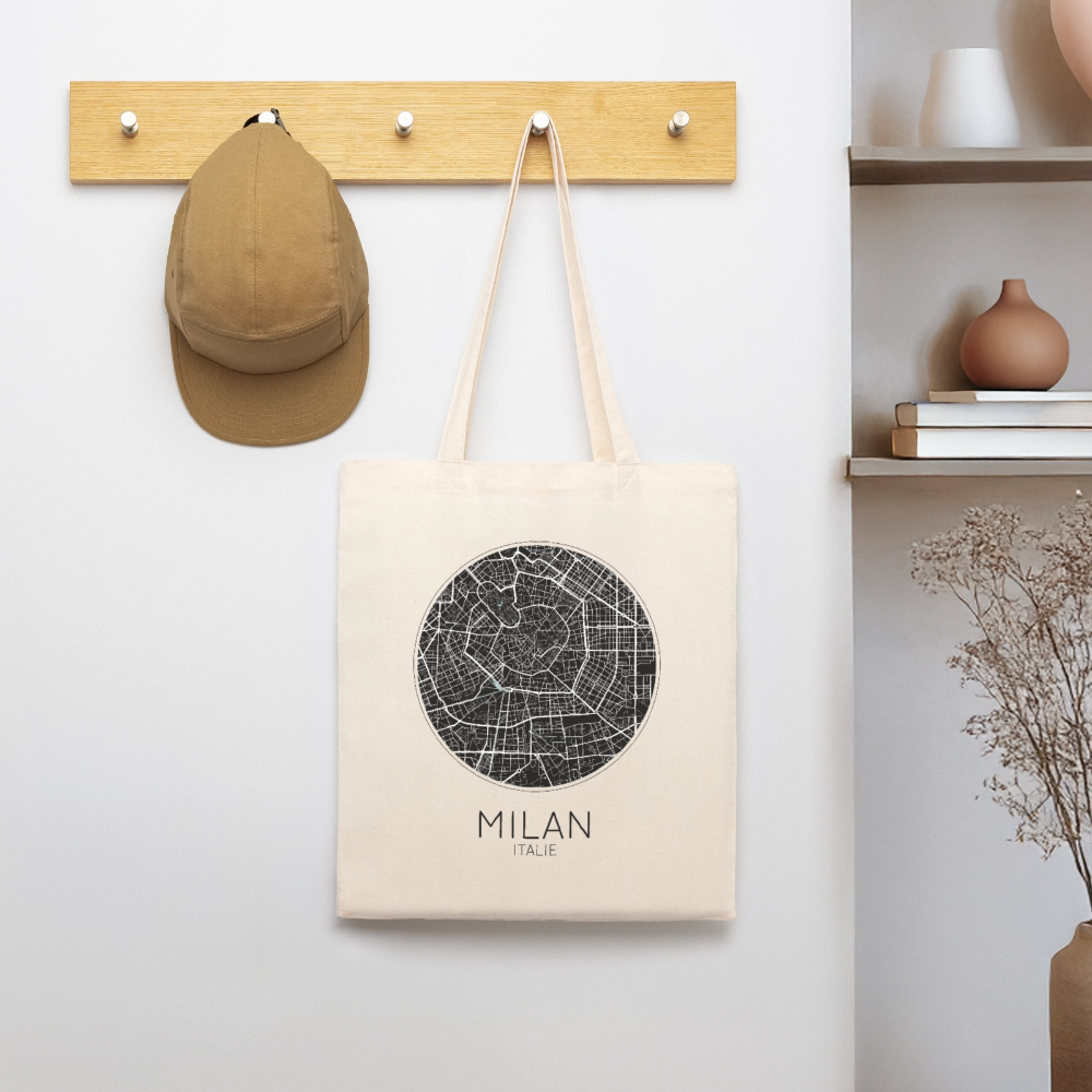 Tote Bag Milan Bio Coloris Clair – Plan de Milan - écru doux