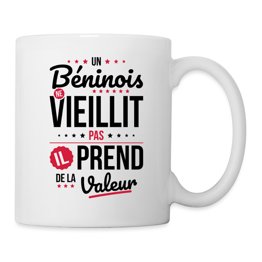 Mug blanc - Un Béninois ne vieillit pas - blanc