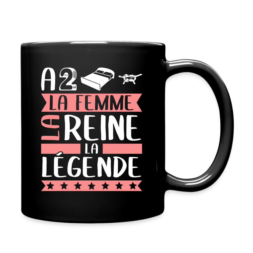 Mug uni Adeline rébus – La femme, la reine, la légende - noir