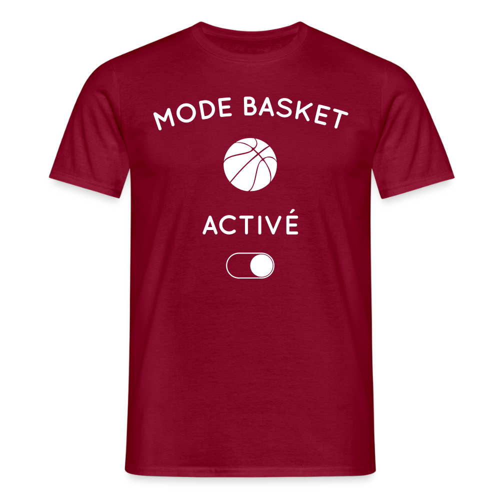 T-shirt Homme - Mode basket activé - rouge brique