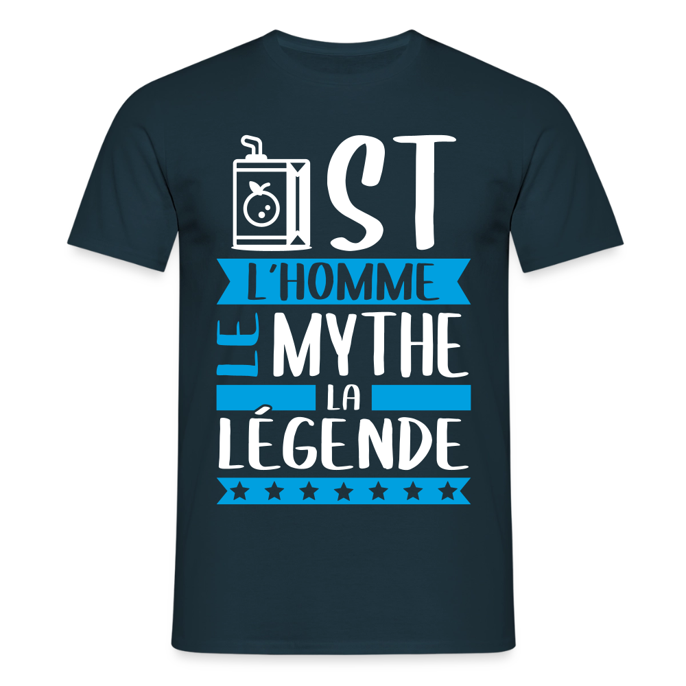 T-shirt homme Juste rébus – L’homme, le mythe, la légende - marine