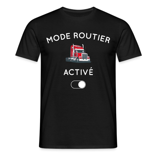 T-shirt Homme - Mode routier activé - noir