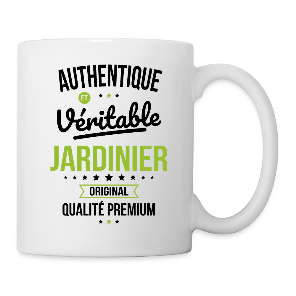 Mug blanc - Authentique et véritable Jardinier - blanc