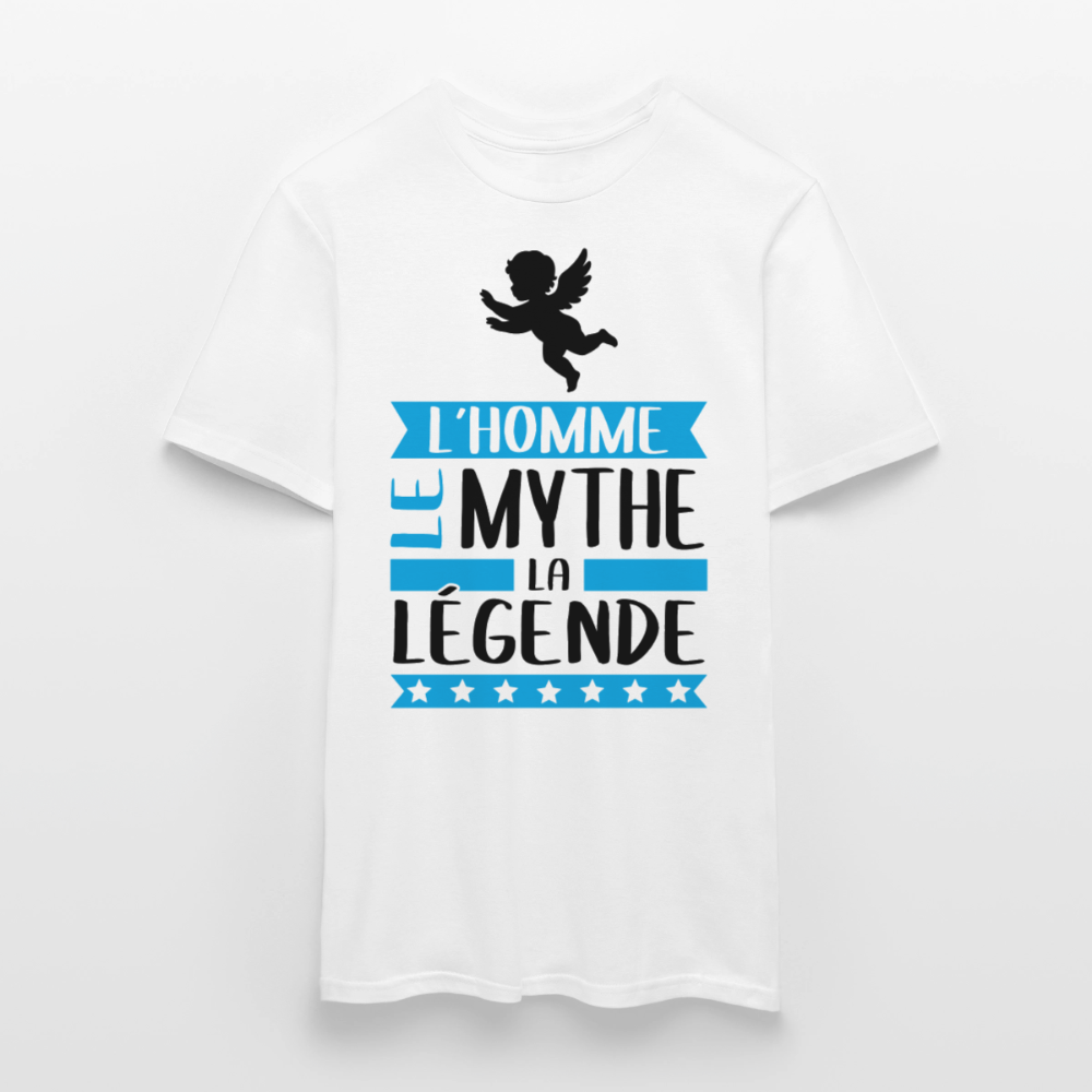 T-shirt homme coloris clair Ange rébus – L’homme, le mythe, la légende - blanc