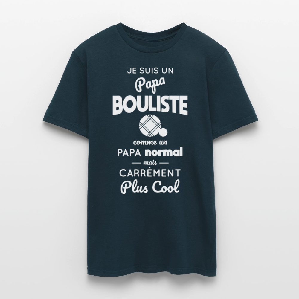 T-shirt Homme - Papa bouliste plus cool - marine