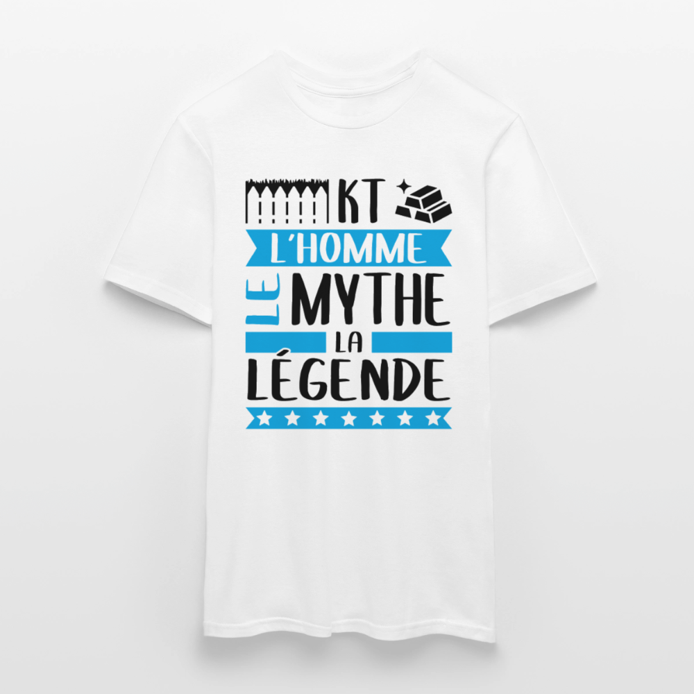 T-shirt homme coloris clair Hector en rébus – L’homme, le mythe, la légende - blanc