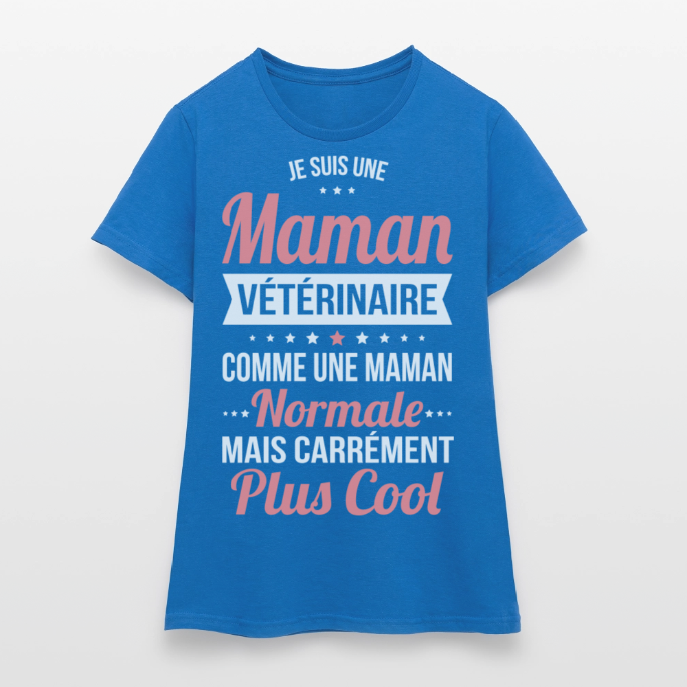 T-shirt Femme - Maman vétérinaire plus cool - bleu royal