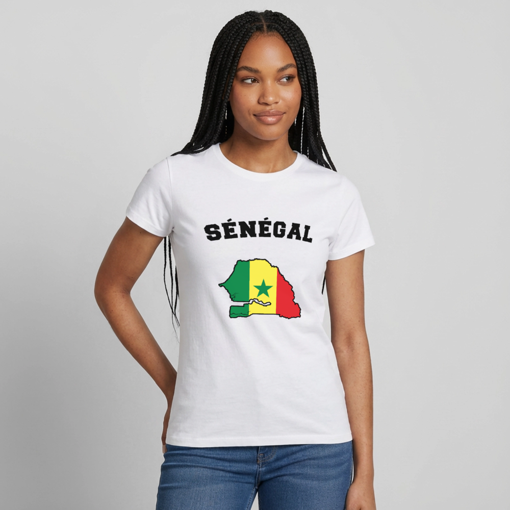 T-shirt Femme coloris clair - Sénégal - blanc