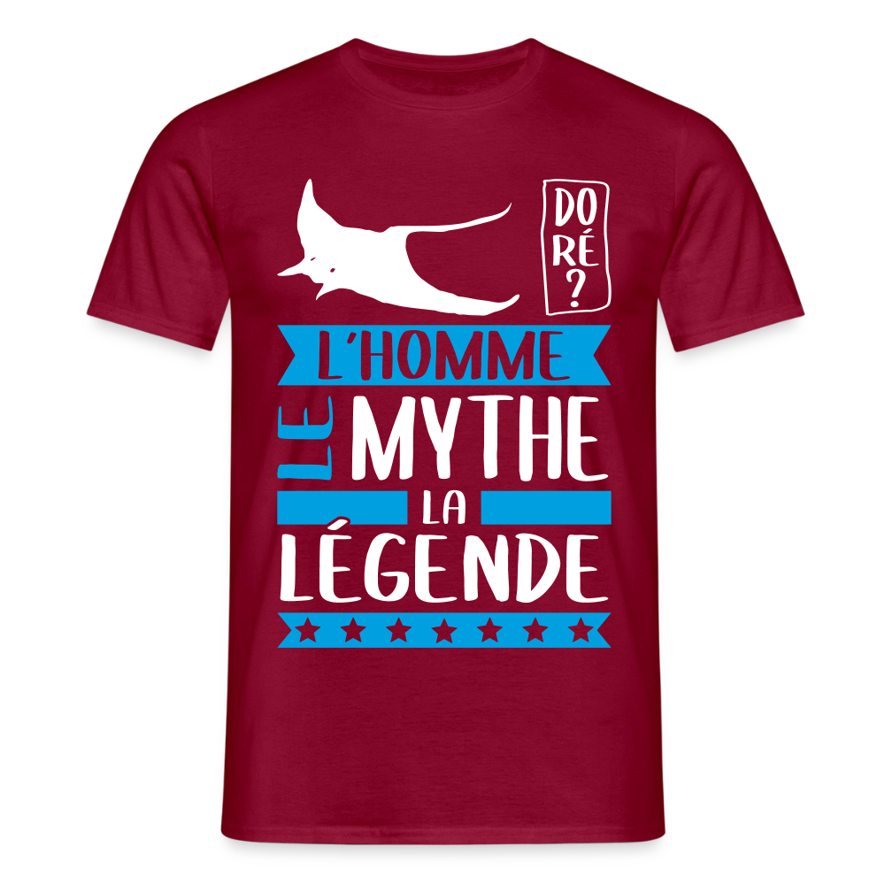 T-shirt homme Rémi rébus – L’homme, le mythe, la légende - rouge brique