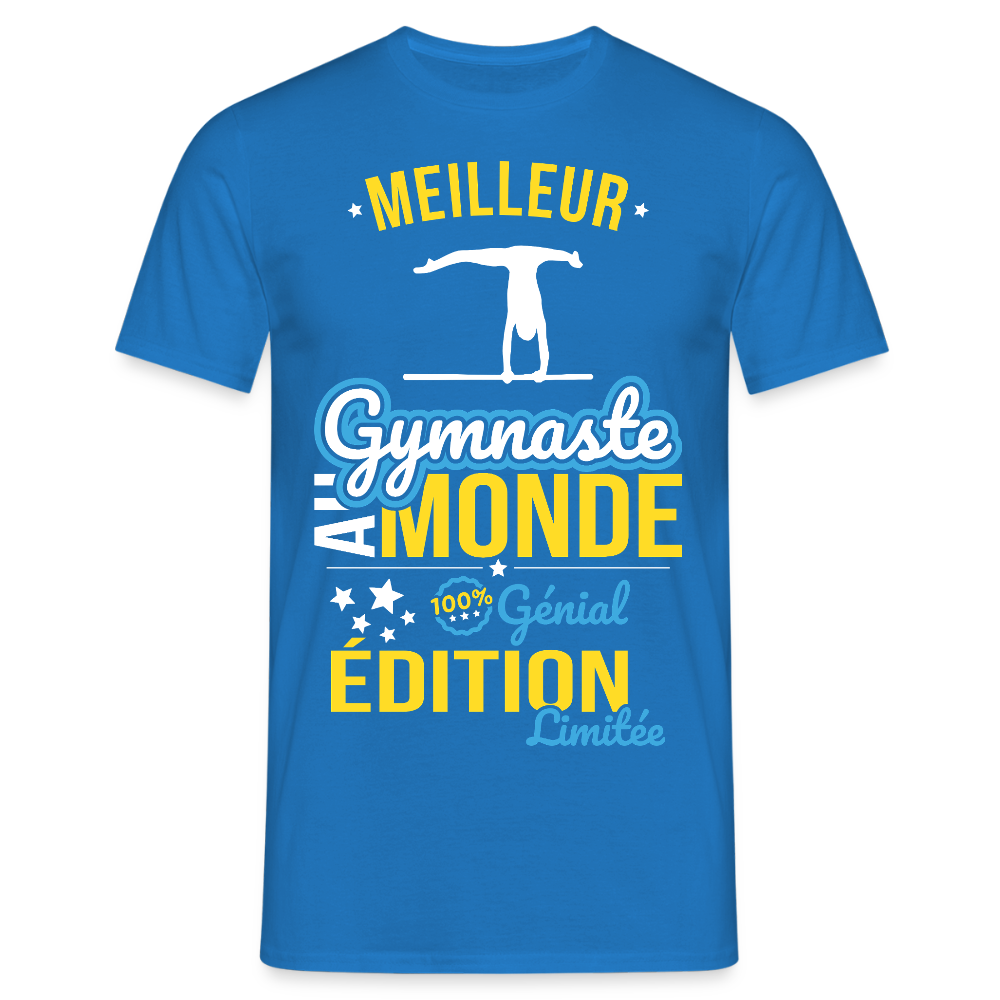 T-shirt Homme - Meilleur Gymnaste au monde - 100% génial - bleu royal