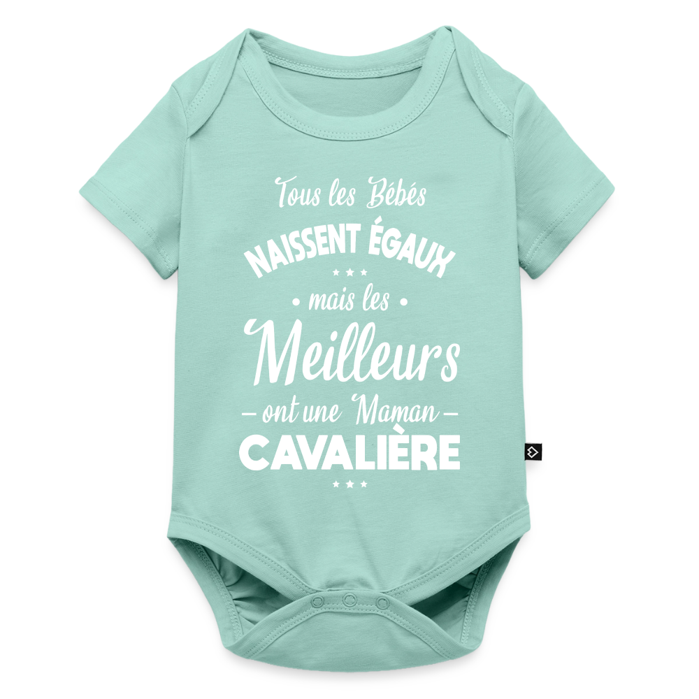 Body Bébé Humour Maman Cavalière – Cadeau Naissance Équitation - menthe 