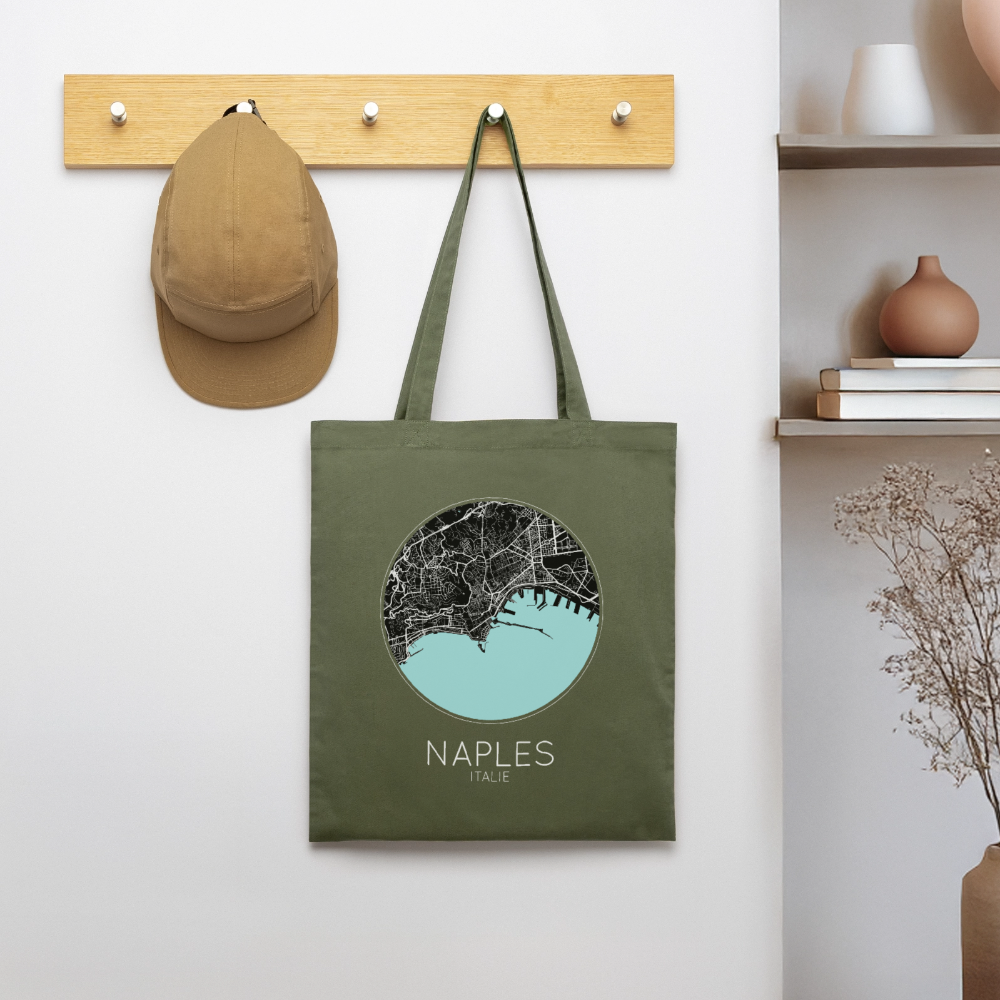 Tote Bag Naples Bio – Plan de Naples - kaki