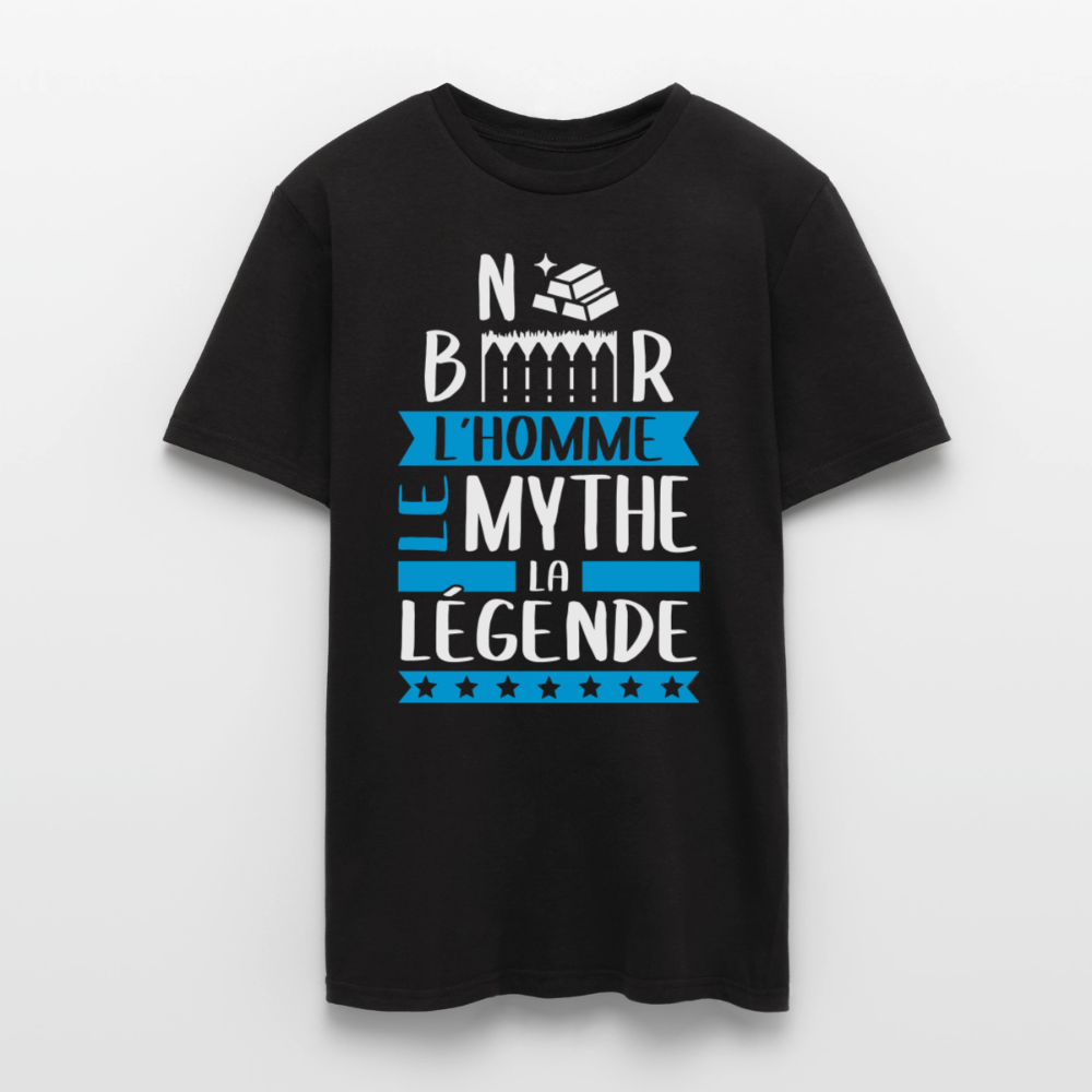 T-shirt homme Norbert rébus – L’homme, le mythe, la légende - noir
