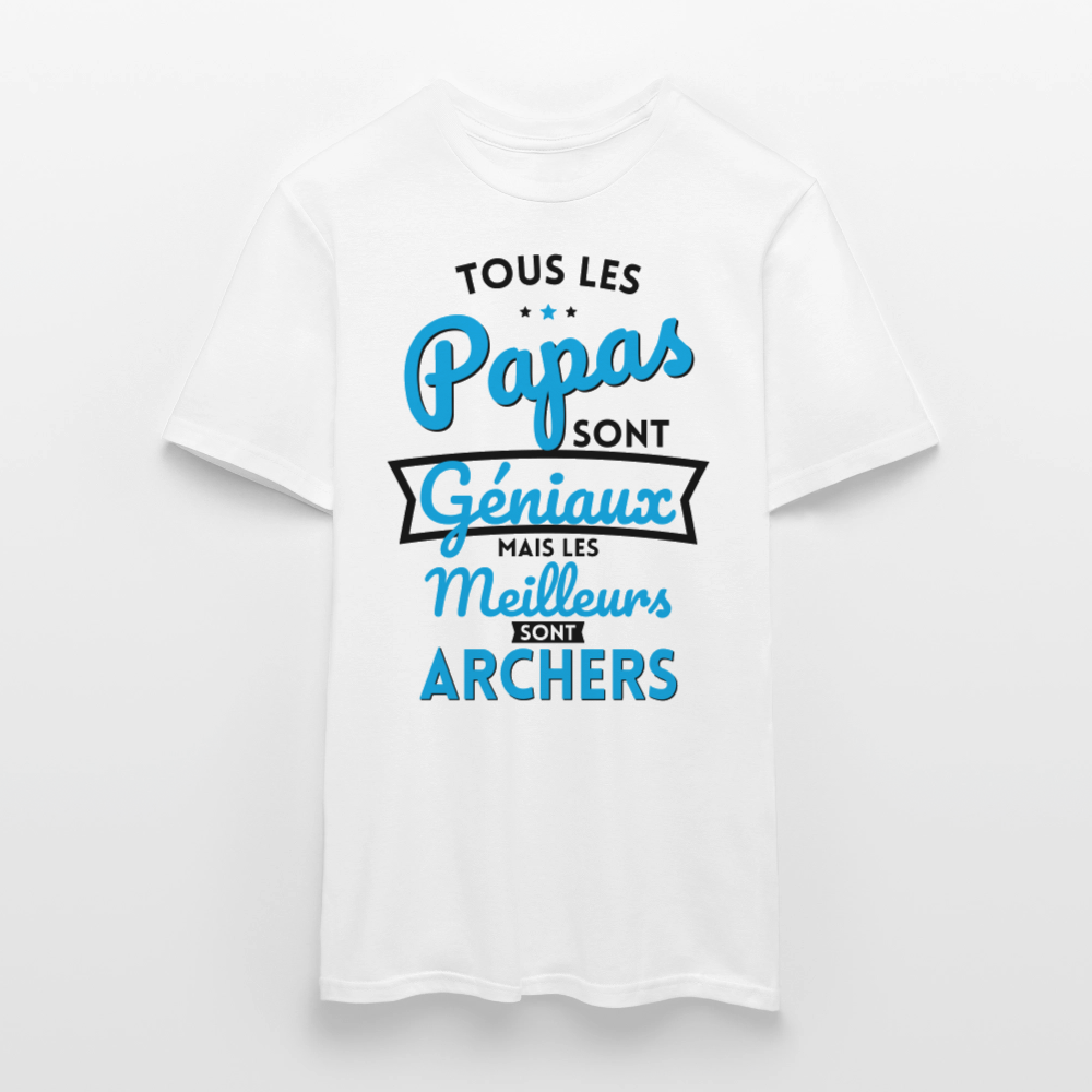 T-shirt Homme - Papas géniaux - Les meilleurs sont archers - blanc