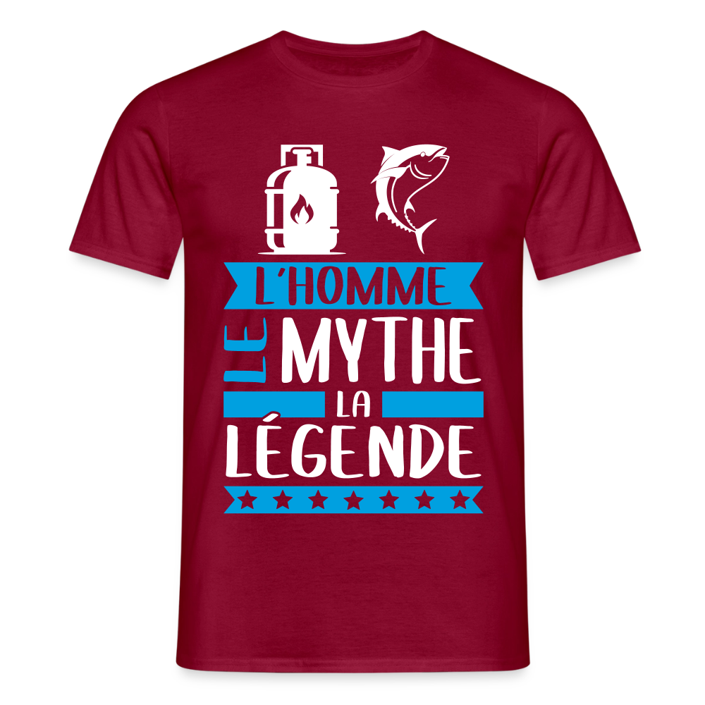 T-shirt homme Gaston rébus – L’homme, le mythe, la légende - rouge brique