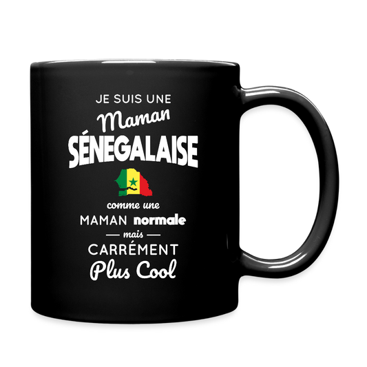 Mug uni - Maman Sénégalaise plus cool - noir