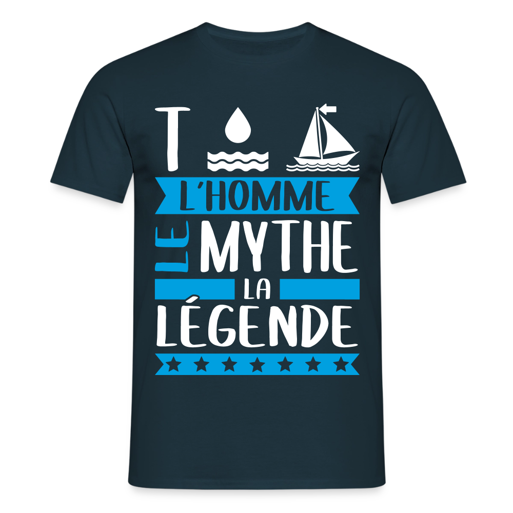 T-shirt homme Thomas rébus – L’homme, le mythe, la légende - marine