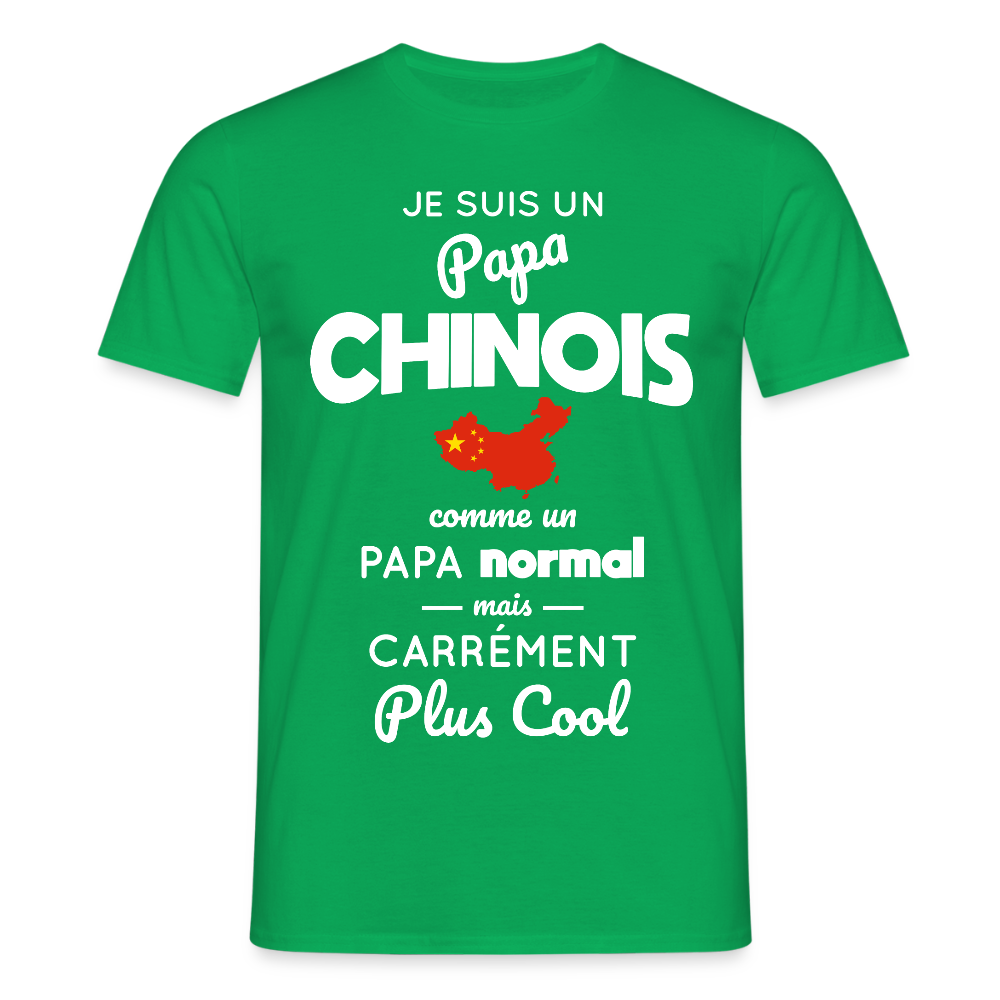 T-shirt Homme - Papa Chinois Plus Cool - vert