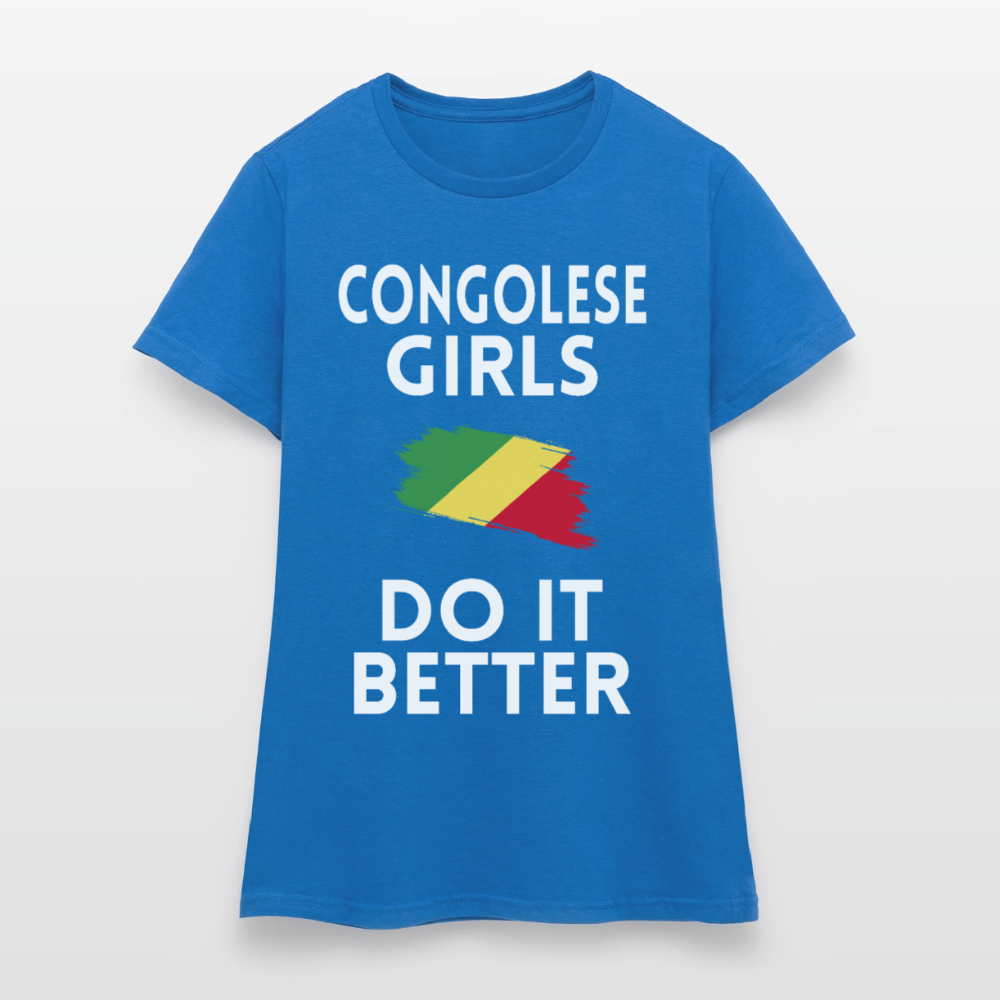 T-shirt femme - Congolese Girls Do It Better - bleu royal