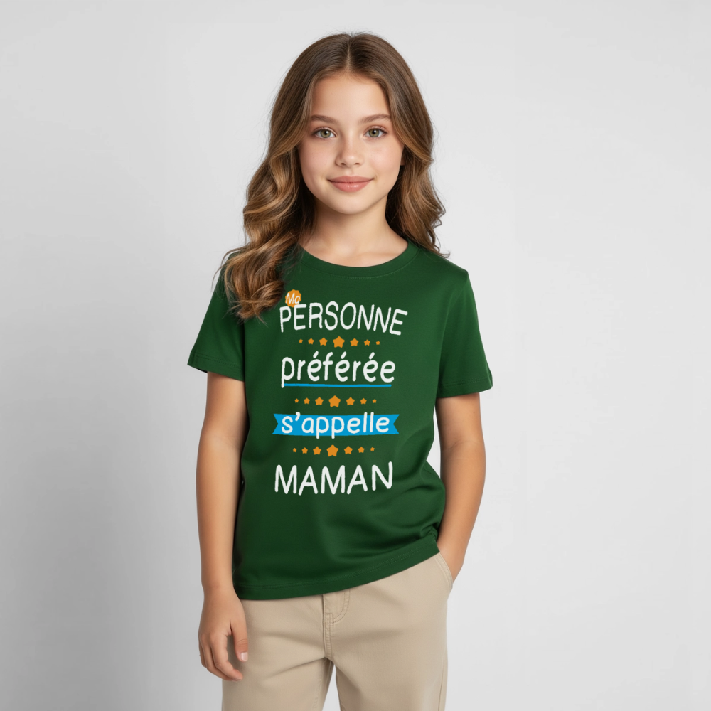 T-shirt enfant - Personne préférée Maman - vert forêt