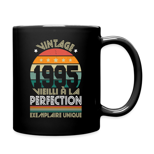 Mug uni - Anniversaire 30 Ans - Vintage 1995 - noir