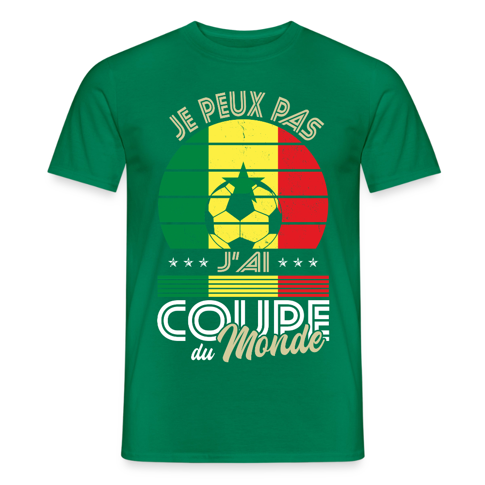 T-shirt Homme - Je peux pas j'ai Coupe du Monde - Sénégal - vert