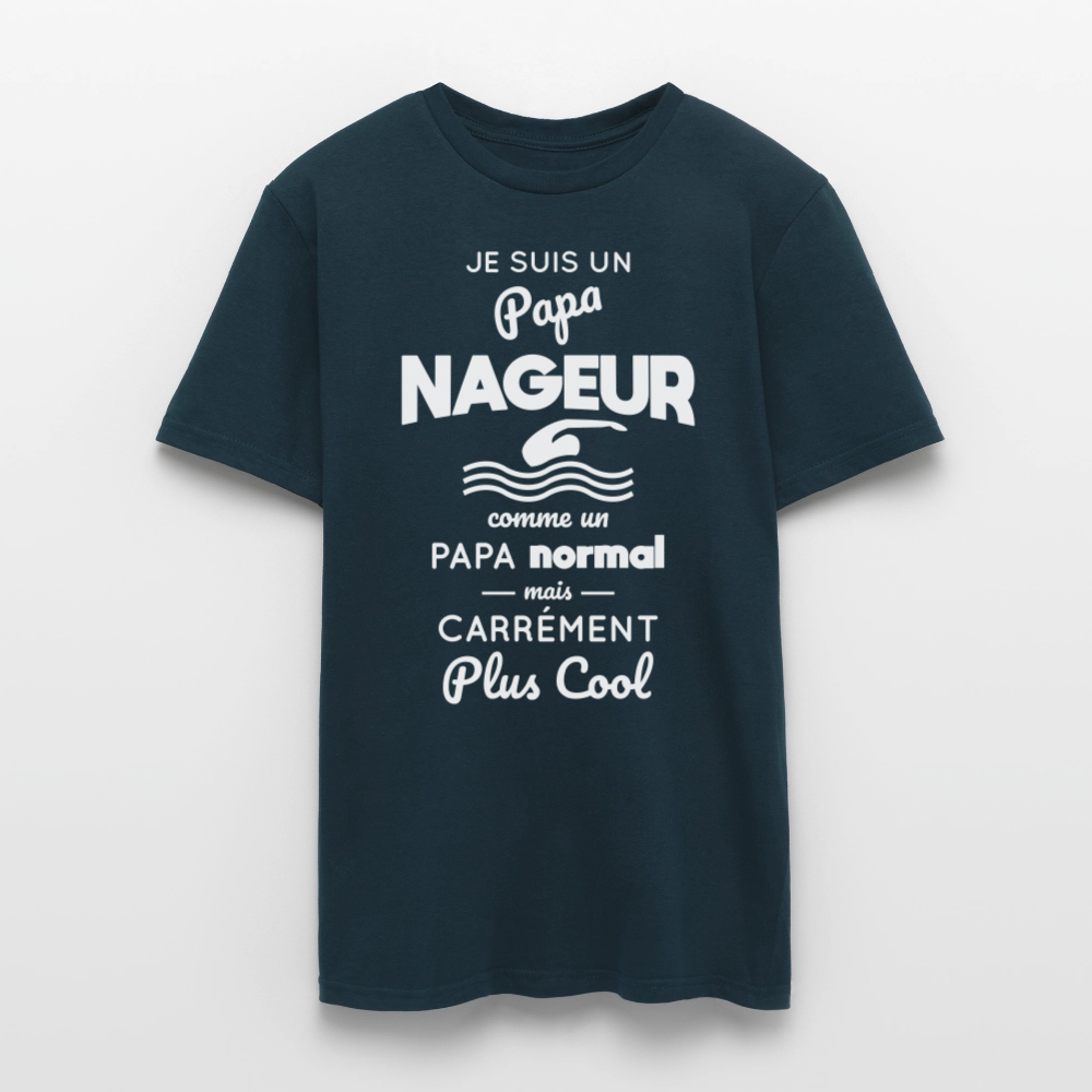 T-shirt Homme - Papa nageur plus cool - marine