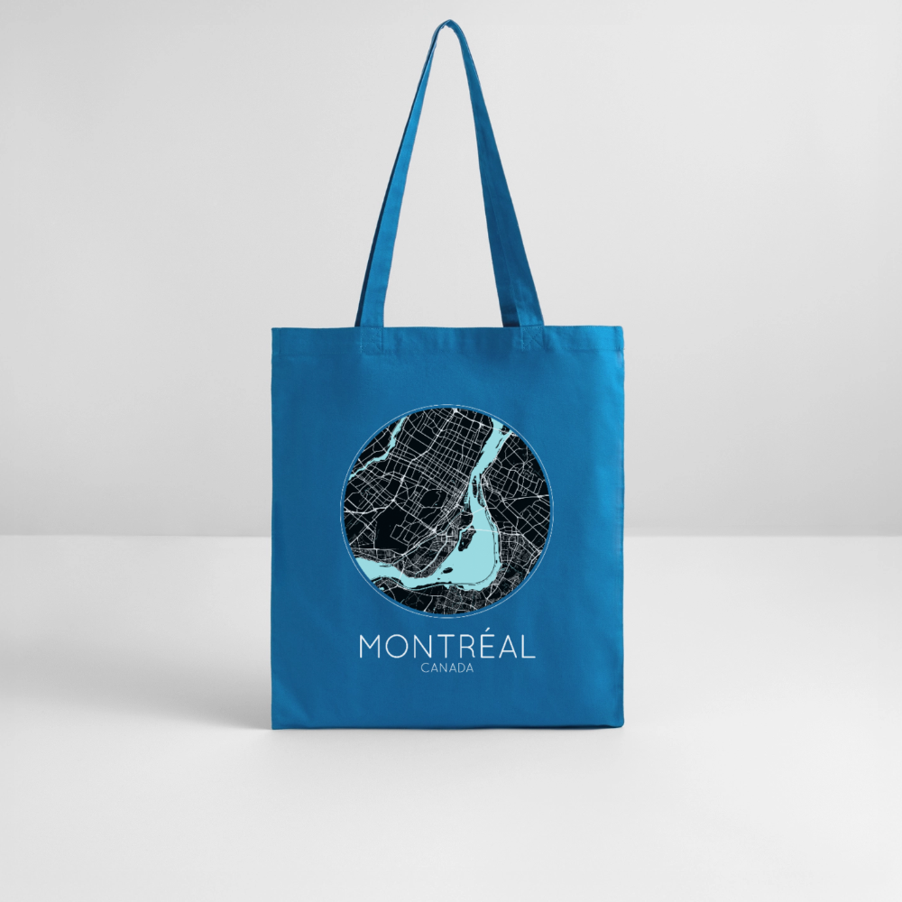 Tote Bag Montréal Bio – Plan de Montréal - bleu royal