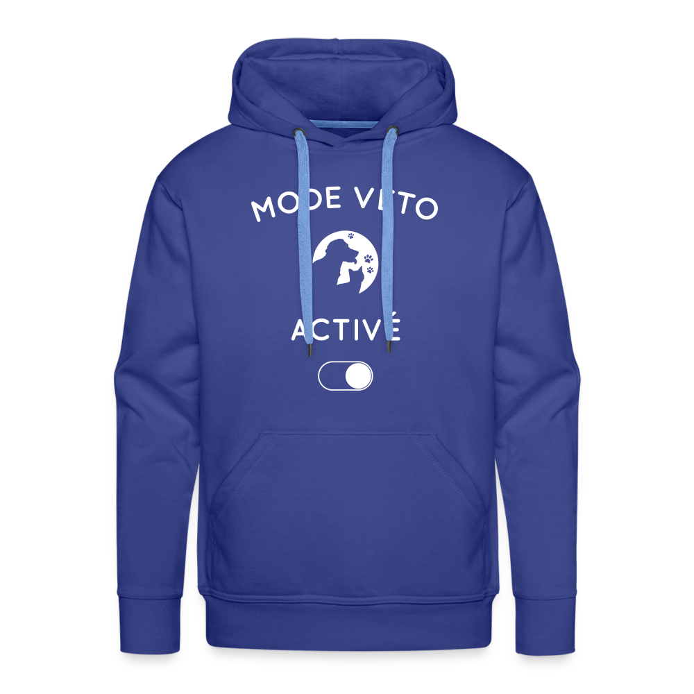Sweat à capuche Premium Homme - Mode véto activé - bleu royal
