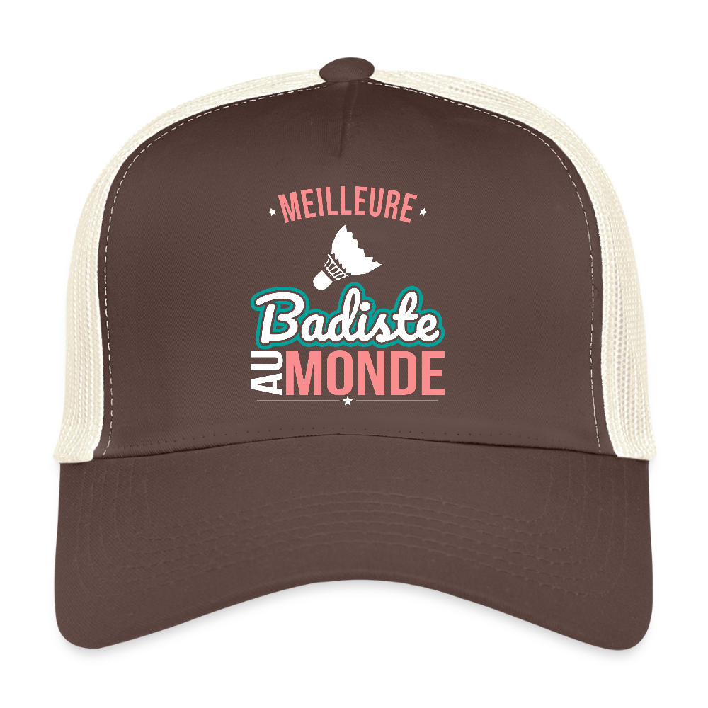 Casquette Trucker - Meilleure badiste au monde - marron/beige