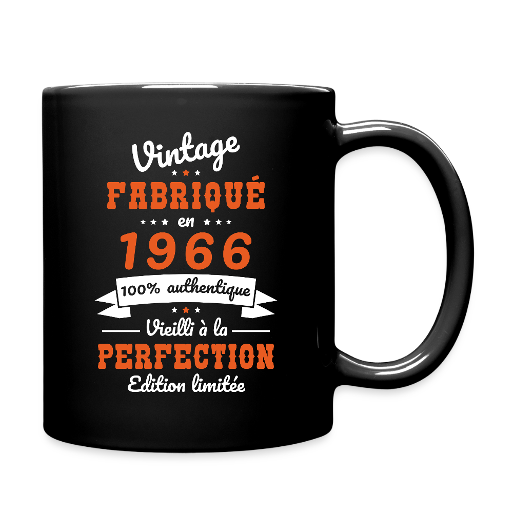 Mug anniversaire homme 60 ans – Vintage 1966 - noir