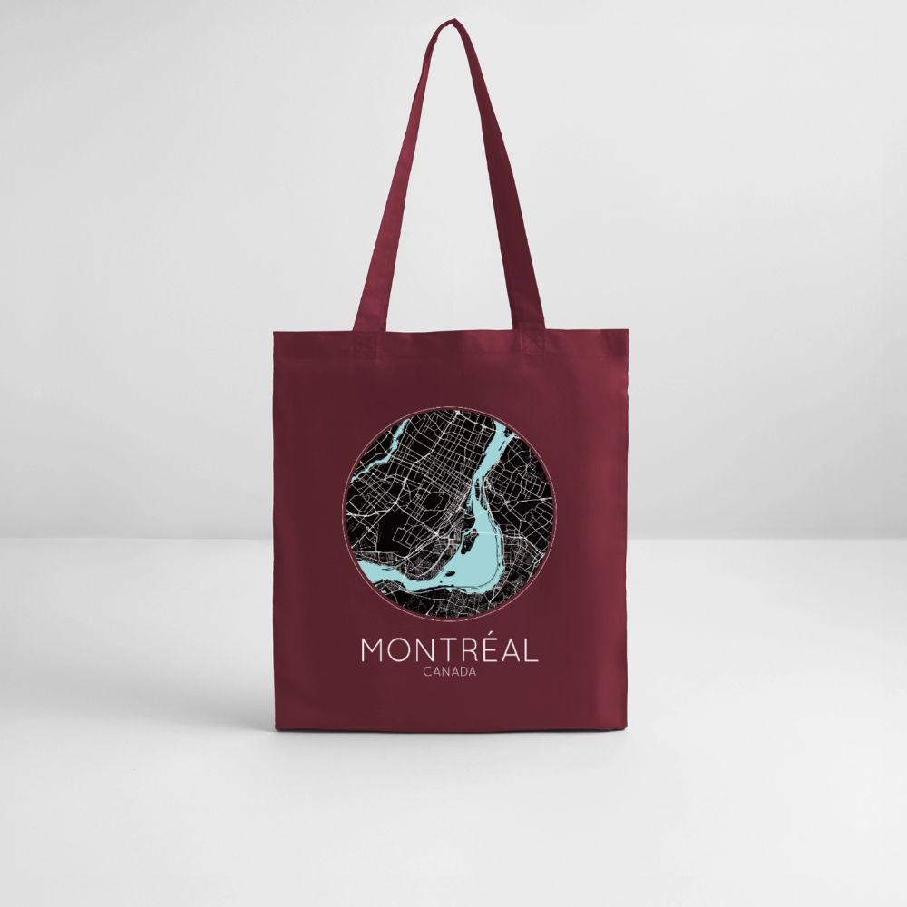 Tote Bag Montréal Bio – Plan de Montréal - bordeaux