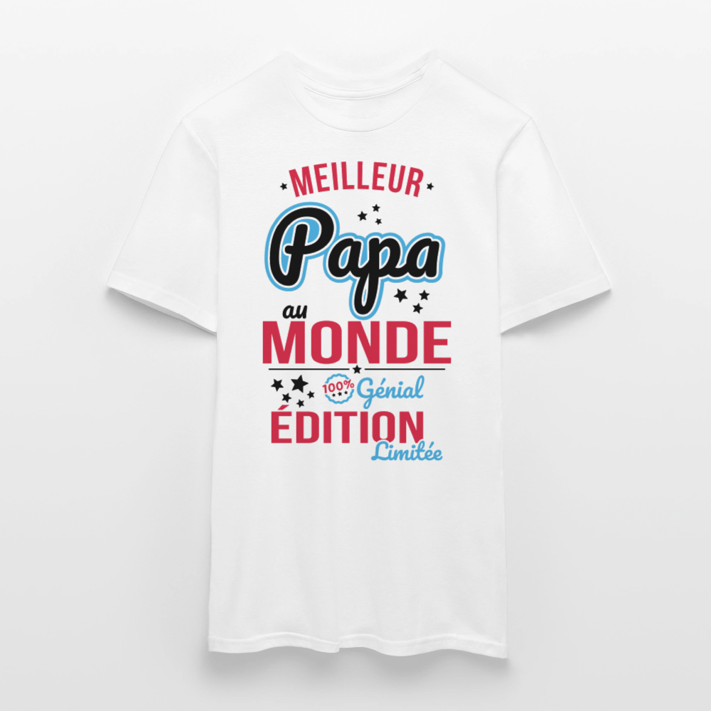 T-shirt Homme - Meilleur Papa au monde - blanc