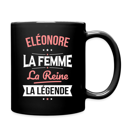 Mug uni - Eléonore - la Femme - la Reine - la Légende - noir