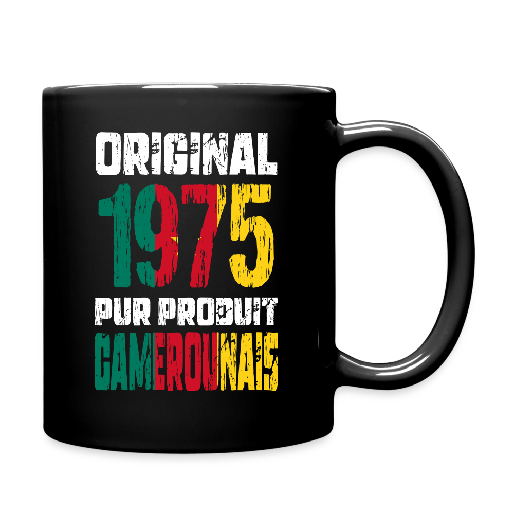 Mug uni - Anniversaire 50 Ans - Original 1975 - Pur produit Camerounais - noir