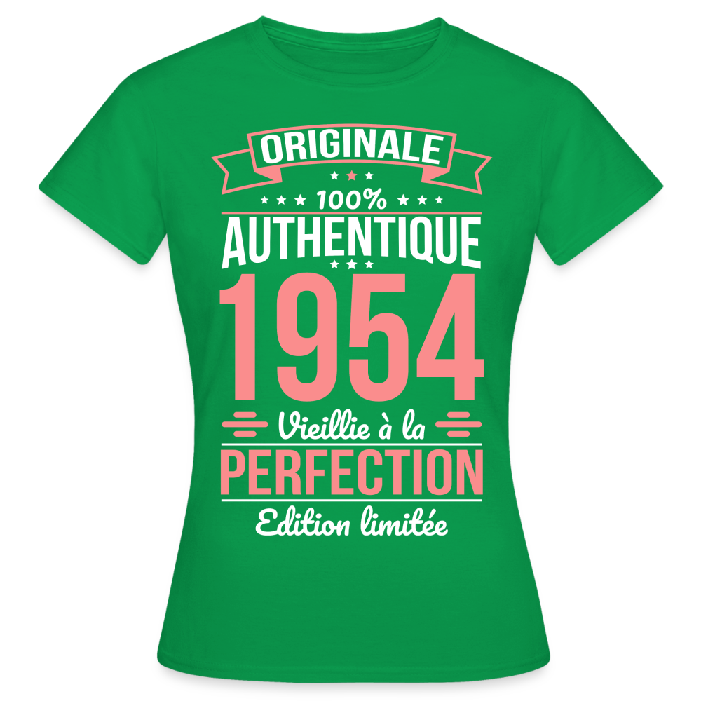T-shirt Femme - Anniversaire 71 Ans - Originale 1954 - vert