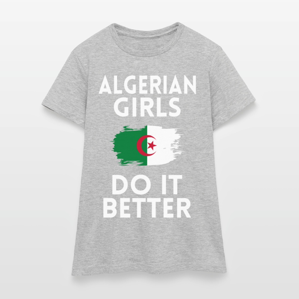 T-shirt femme - Algerian Girls Do It Better - gris chiné