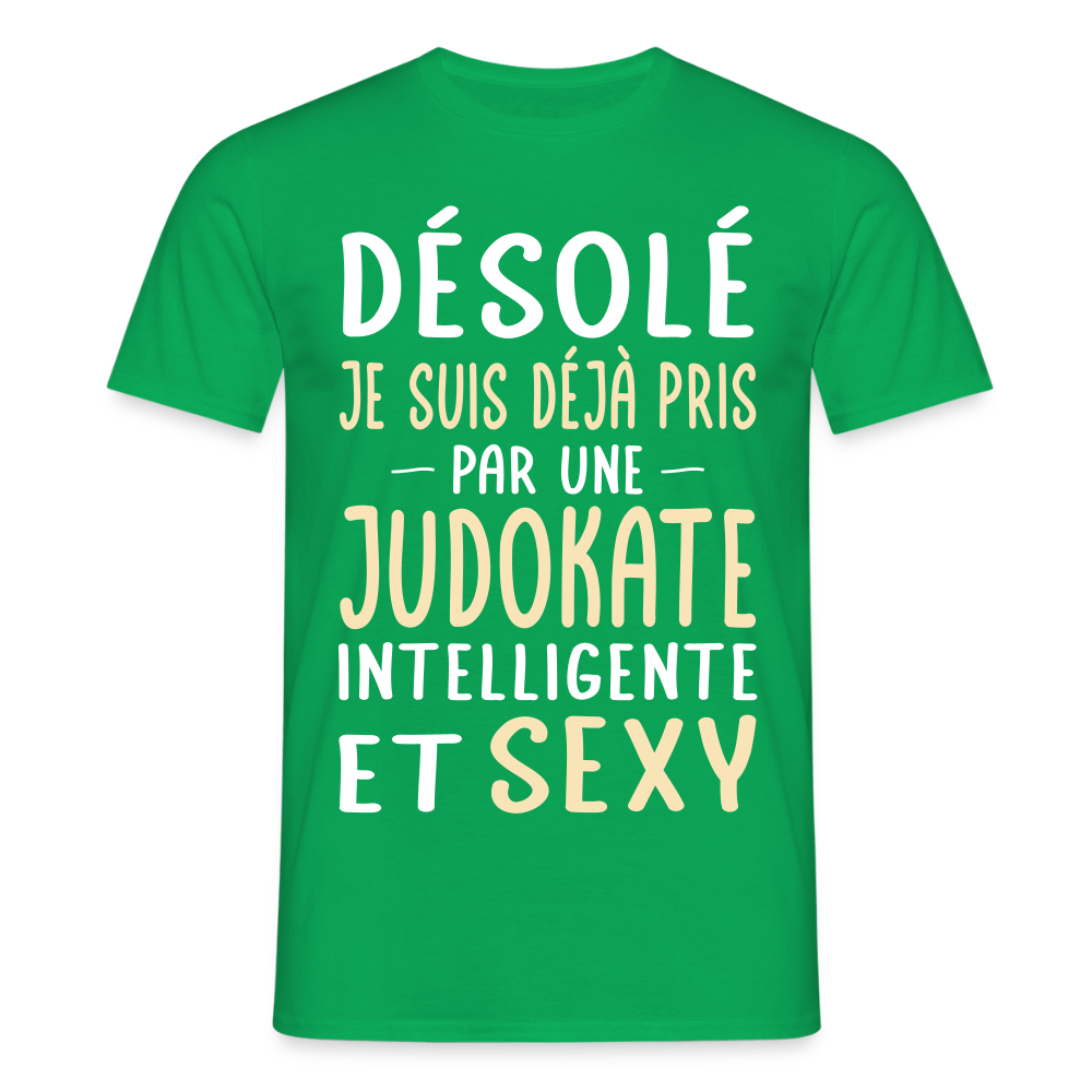 T-shirt Homme - Je suis pris par une judokate intelligente et sexy - vert