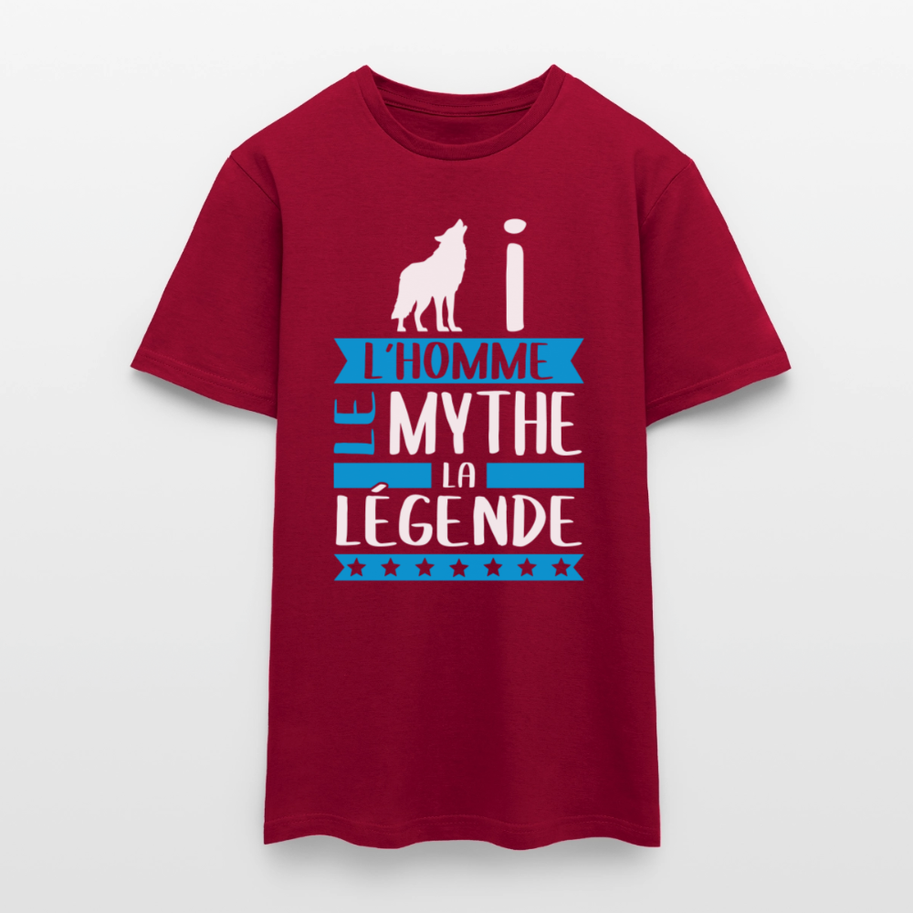 T-shirt homme Louis rébus – L’homme, le mythe, la légende - rouge brique