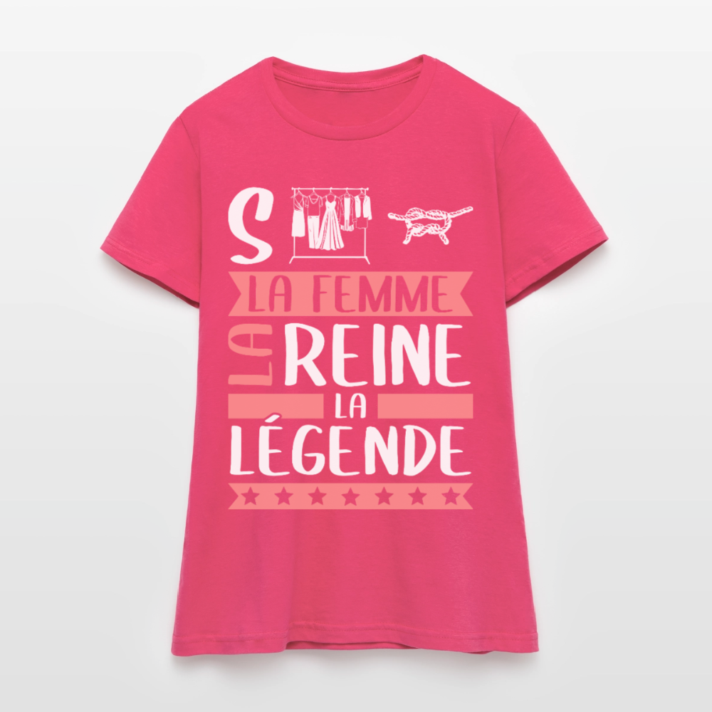 T-shirt femme Sabine rébus – La femme, la reine, la légende - rose azalée