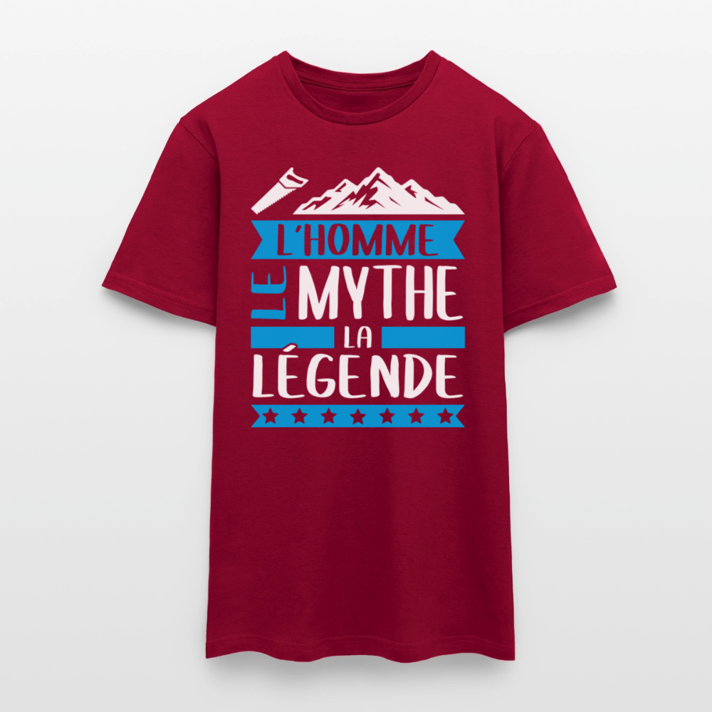 T-shirt homme Simon rébus – L’homme, le mythe, la légende - rouge brique