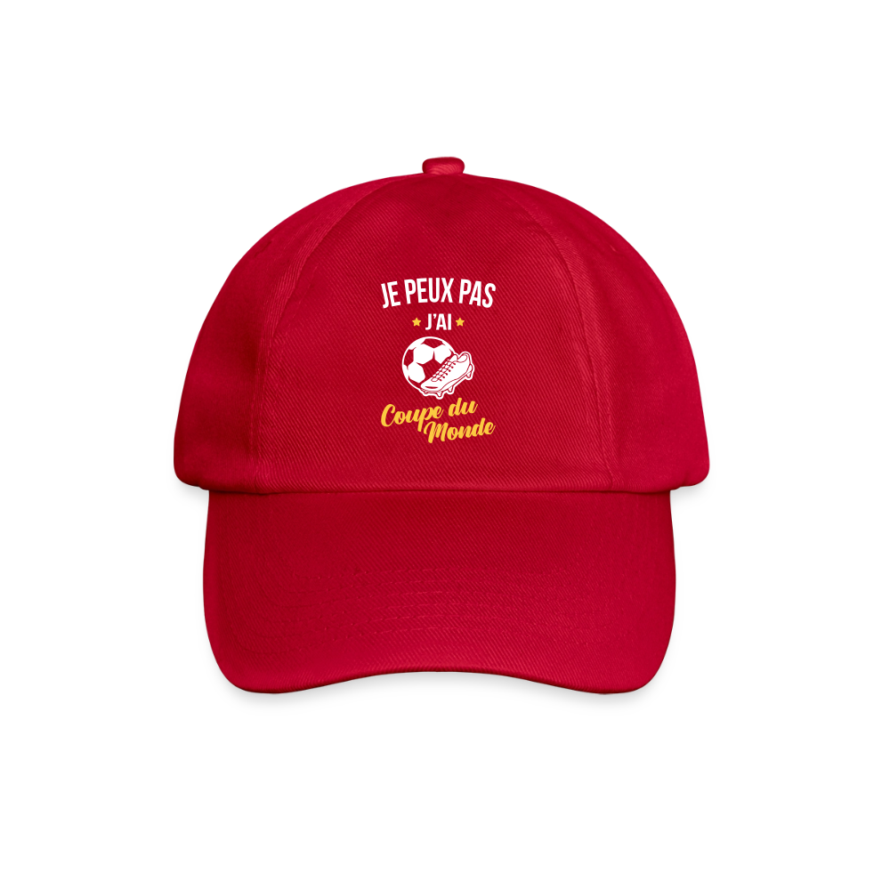 Casquette classique - Je peux pas j'ai Coupe du Monde - rouge classique