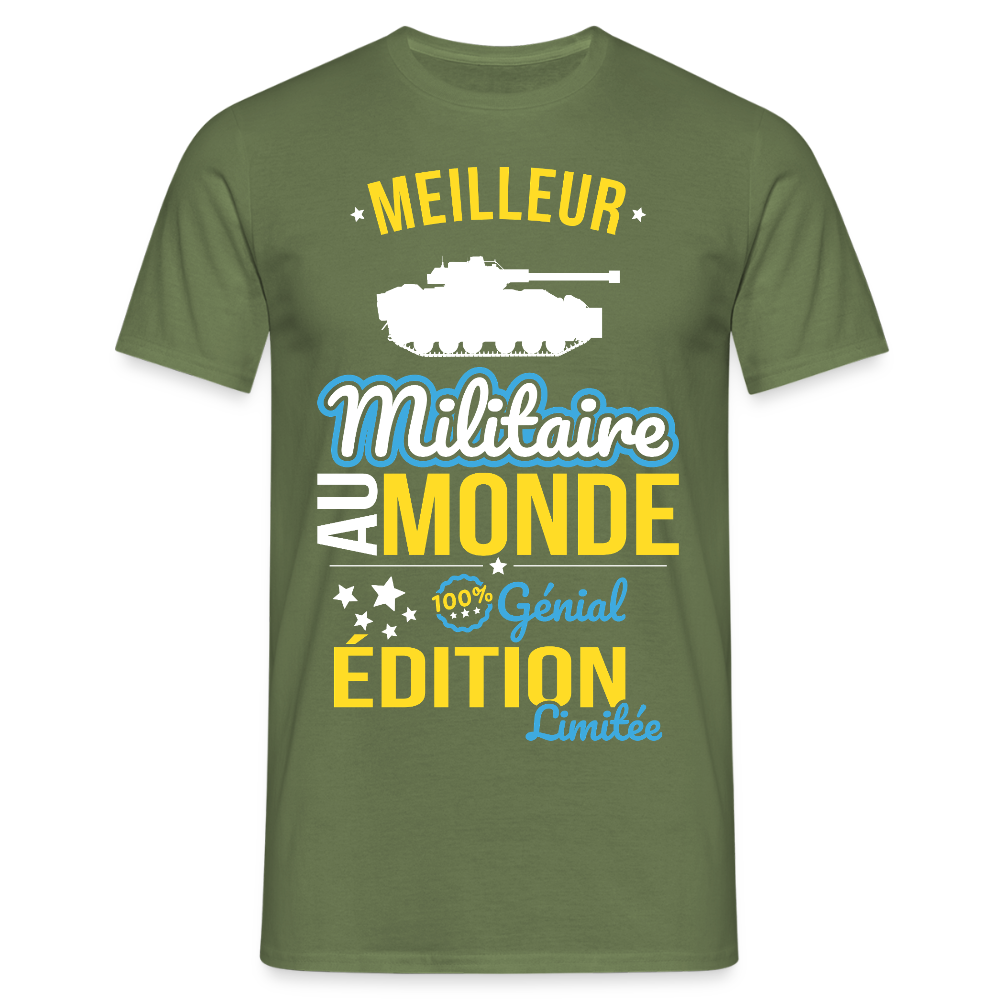 T-shirt Homme - Meilleur Militaire au monde - 100% génial - vert militaire