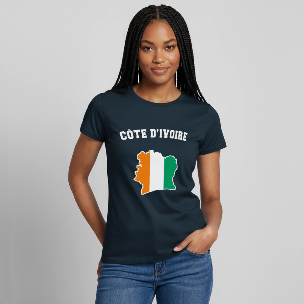 T-shirt Femme - Côte d'Ivoire - marine