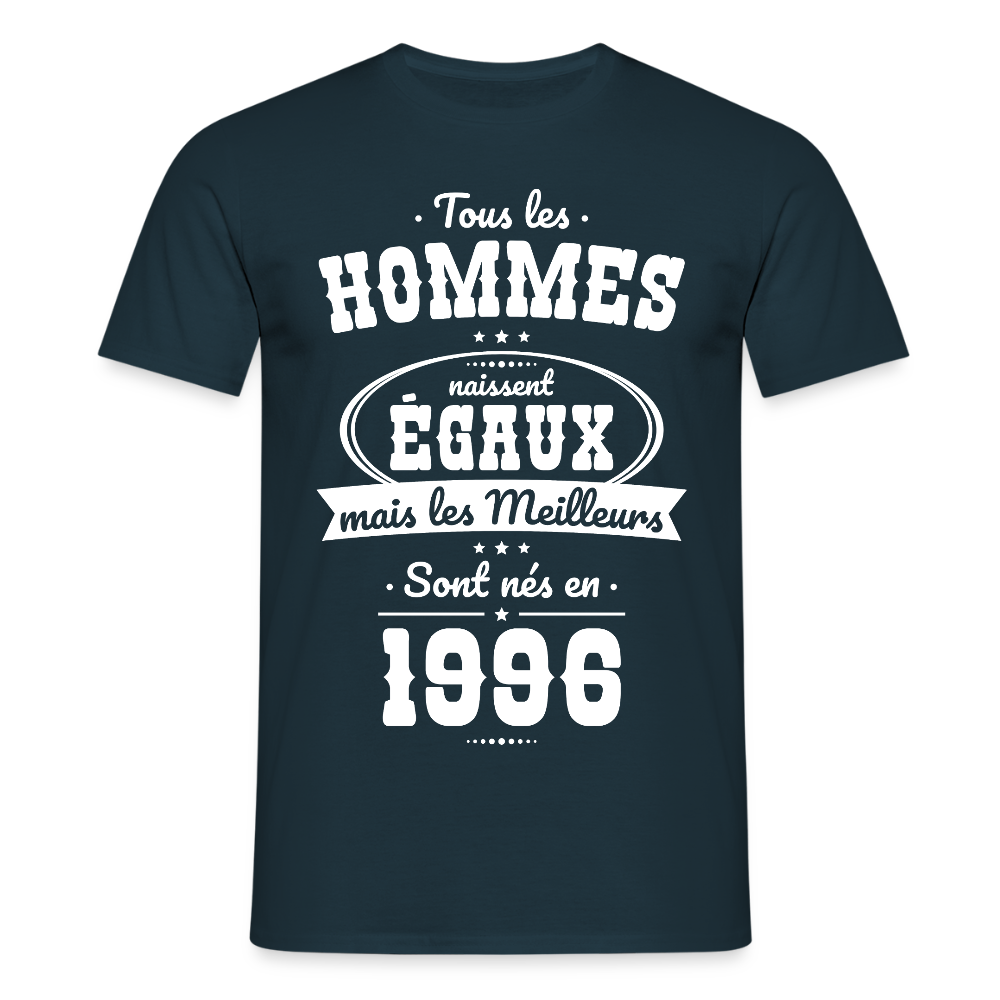 T-shirt anniversaire homme 30 ans – Les meilleurs sont nés en 1996 - marine