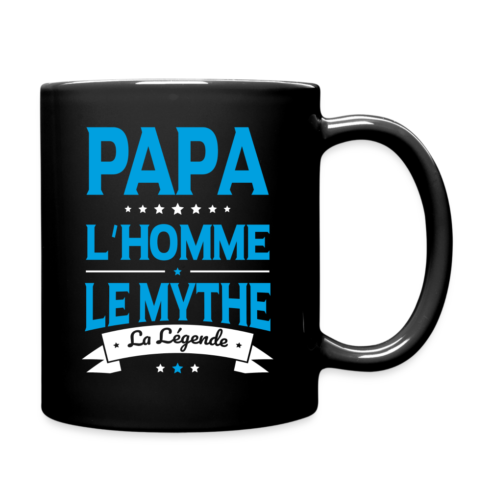 Mug uni - Papa L'Homme le Mythe la Légende - noir