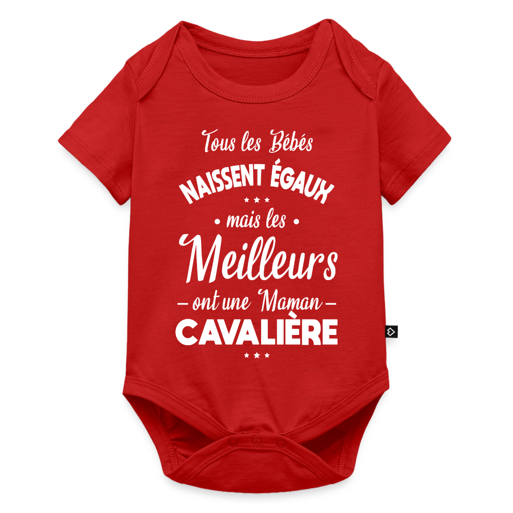 Body Bébé Humour Maman Cavalière – Cadeau Naissance Équitation - rouge